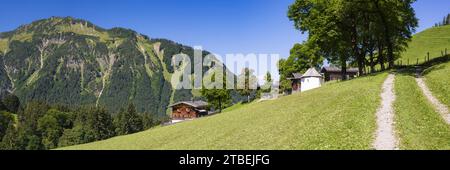 Gerstruben, ancien village agricole de montagne du Dietersbachtal près d'Oberstdorf, Alpes d'Allgäu, Allgäu, Bavière, Allemagne, Europe Banque D'Images