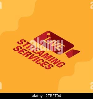 Modèle de concept de services de streaming en couleur vecteur Illustration de Vecteur