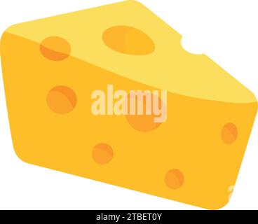 Icône de fromage coloré isolé vecteur de conception plate Illustration de Vecteur