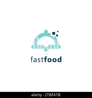Logo Fast Food simple. Logo alimentaire numérique Illustration de Vecteur