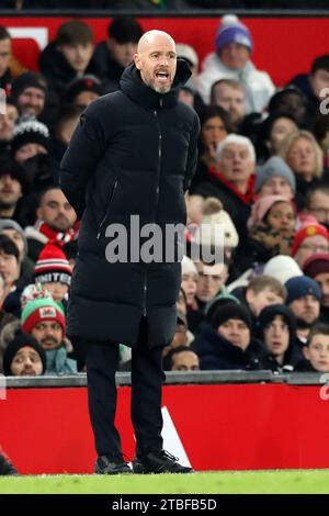 Manchester, Royaume-Uni. 6 décembre 2023. L'entraîneur de Manchester United Erik Ten Hag lors du match de Premier League à Old Trafford, Manchester. Le crédit photo devrait être : Gary Oakley/Sportimage crédit : Sportimage Ltd/Alamy Live News Banque D'Images