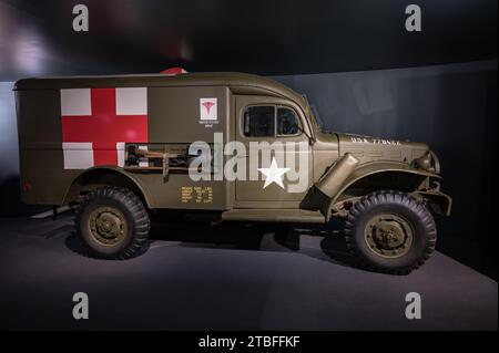 Détail d'un camion ambulancier américain de la Seconde Guerre mondiale, Dodge WC-54 Banque D'Images