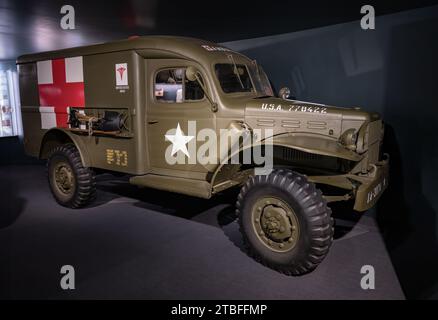 Détail d'un camion ambulancier américain de la Seconde Guerre mondiale, Dodge WC-54 Banque D'Images