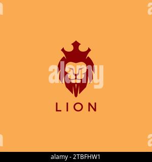 Logo Lion Crown simple. Illustration vectorielle Lion Illustration de Vecteur