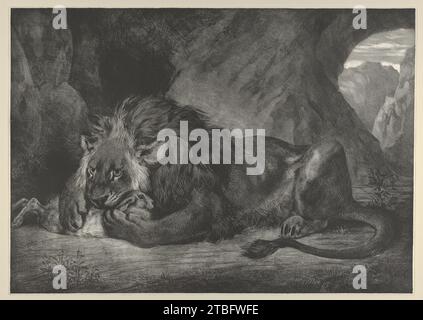 Lion des montagnes de l'Atlas 1967 par Eugène Delacroix Banque D'Images