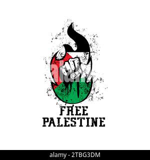 Design gratuit Palestine Hand Grunge Illustration de Vecteur