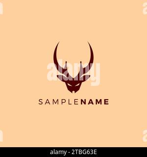 Logo Deer conception simple. Logo Deer Animal Illustration de Vecteur