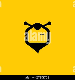 Logo Bee Clothes. Design de logo de tshirt Illustration de Vecteur