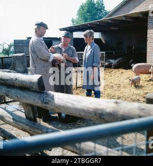 Zwei Schwarze Schafe, ZDF Krimi-Serie, Komödie, Allemagne, 1984, Folge : Bruchlandung, Szene mit Uwe Friedrichsen, Links, Komparse, Gerlinde Doeberl. Zwei schwarze Schafe, série télévisée criminelle, Allemagne, 1984, épisode : Bruchlandung, scène : Uwe Friedrichsen, à gauche, Extra, Gerlinde Doeberl Banque D'Images