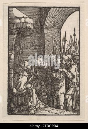 Christ avant Pilate, de la chute et du salut de l'humanité à travers la vie et la passion du Christ 1920 par Albrecht Altdorfer Banque D'Images