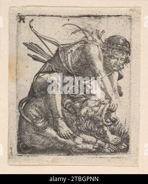 Hercule combattant le Lion de Néméen 1920 par Albrecht Altdorfer Banque D'Images