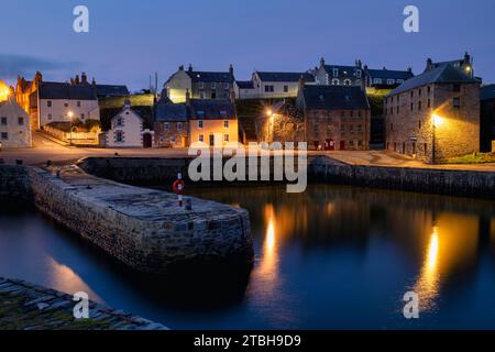 Port historique de Portsoy à l'aube. Aberdeenshire, Écosse Banque D'Images