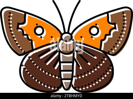 mormon metamarque insecte couleur icône vecteur illustration Illustration de Vecteur