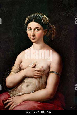 Ritratto di donna (la Fornarina) - olio su tavola - Raffaello Sanzio - 1520 - Roma, Gallerie Nazionali d'Arte Antica di Roma,Galleria Corsini e Palazz Banque D'Images