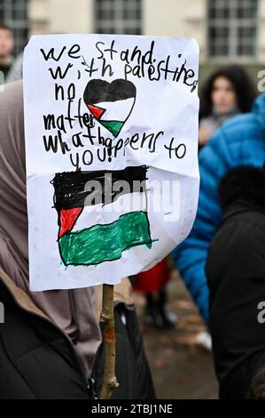 Londres, Royaume-Uni. London School & Uni grève d'un jour, marche de masse des étudiants pour la Palestine appelant à un cessez-le-feu maintenant. Whitehall en face 10 Downing Street. Crédit : michael melia/Alamy Live News Banque D'Images