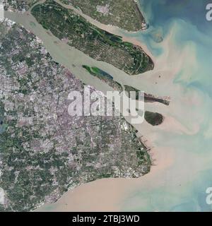 29 juillet 2019 - image satellite de Shanghai, Chine. Banque D'Images