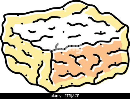 riz croustillant gâteries nourriture en-cas couleur icône illustration vectorielle Illustration de Vecteur