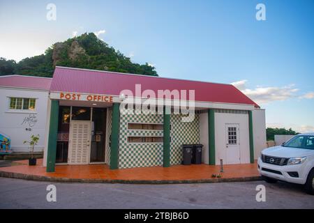 Bureau de poste dans le centre historique de Windwardside à Saba, Caraïbes pays-Bas. Banque D'Images