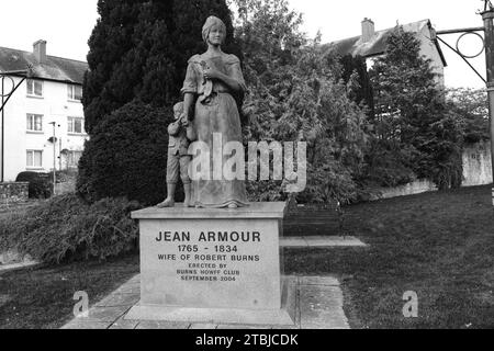 La statue de Jean Armour, épouse de Robert Burns, ville de Dumfries, Dumfries et Galloway, Écosse, ROYAUME-UNI Banque D'Images