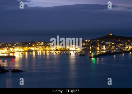 St Ives la nuit Banque D'Images