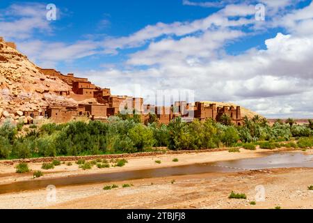 L'ancienne forteresse Kasbah Aid Ben Haddou. Maroc, Afrique du Nord Banque D'Images