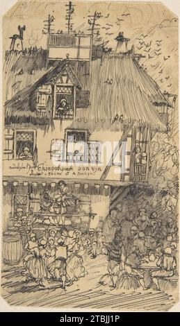 Le chien-caillou Inn 1951 par Rodolphe Bresdin Banque D'Images