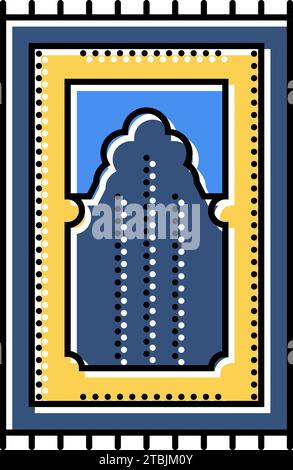 prayer mat islam muslim color icon vector illustration Stock Vector