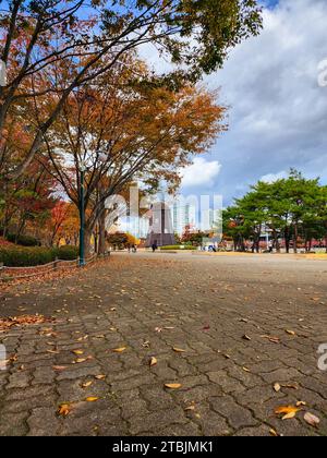 Une vue d'automne pittoresque à Ulsan Grand Park, Corée du Sud Banque D'Images