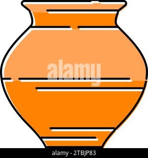 kalash water pot hinduism color icon vector illustration Stock Vector