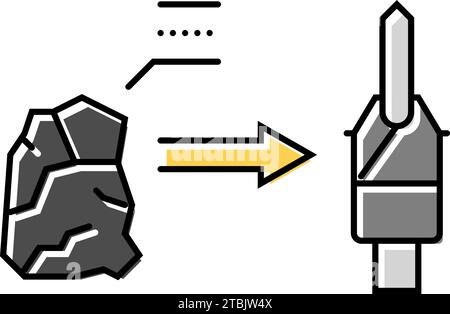 illustration vectorielle de l'icône couleur de l'ingénieur mécanicien des matériaux d'outillage Illustration de Vecteur