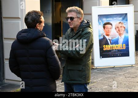 Naples, Italie. 07 décembre 2023. 'Cinema Metropolitan' (Na) 7/12/2023 Présentation du film 'Santocielo' sur la photo : Ficarra & Picone crédit : Agence photo indépendante/Alamy Live News Banque D'Images