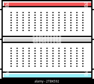 illustration vectorielle d'icône couleur électronique de prototypage de carte d'expérimentation Illustration de Vecteur