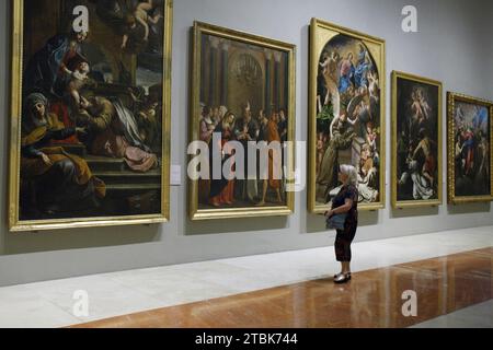 Italie Modena Galleria Estense - vue sur la chambre Banque D'Images