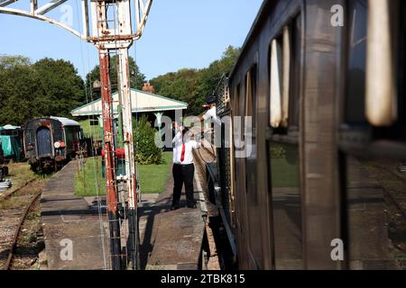 Vues générales du Bluebell Railway à East Sussex, Royaume-Uni. Banque D'Images