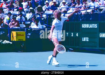 Vitas Gerulaitis (USA) en compétition à l'US Open de tennis 1978. Banque D'Images