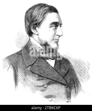 Le regretté Lord Herbert de Léa, 1861. '...M. Sidney Herbert... est entré dans la vie politique à un âge précoce, en 1832, en tant que député de South Wilts, qu'il a représenté pendant le reste de sa vie ; et il a de 1841 à presque l'heure de sa mort occupé diverses hautes fonctions d'État. Il est secrétaire de l'Amirauté de 1841 à 1845. Il fut, en 1855, pendant une brève période, secrétaire colonial ; et il fut secrétaire à la Guerre de 1845 à 1846, de 1852 à 1855, et. de nouveau de 1859 jusqu'à sa retraite dans la présente année. Sa capacité ministérielle le place au premier rang en tant qu'homme d'État. Il était spécial Banque D'Images