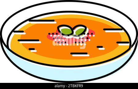 illustration vectorielle d'icône de couleur de soupe ezogelin cuisine turque Illustration de Vecteur