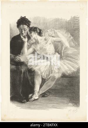 Danseuse et sa mère, extrait du huitième album de l'Estampe originale, 1894. Banque D'Images