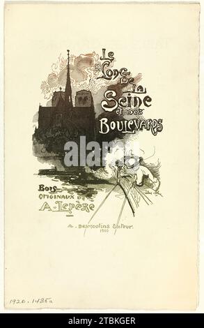 Prospectus pour le long de la Seine et des Boulevards, 1910. Banque D'Images