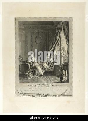 Le Boudoir, de Monument du Costume physique et moral de la fin du dix-huiti&#xe8;me si&#xe8;cle, 1774. Banque D'Images