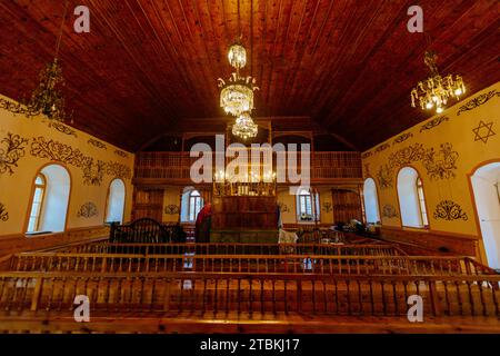 Intérieur de la synagogue à Akhaltsikhe, Géorgie. Banque D'Images