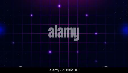 Arrière-plan de style futuriste rétro des années 80. Illustration vectorielle rétro futuriste d'onde de synthé dans le style des affiches des années 1980. Rétro nostalgique New wave vaporwa Banque D'Images