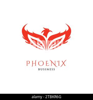 Modèle de conception de logo Phoenix Icon Illustration de Vecteur