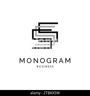 Triplicate initiales lettre s monogramme logo inspiration Illustration de Vecteur