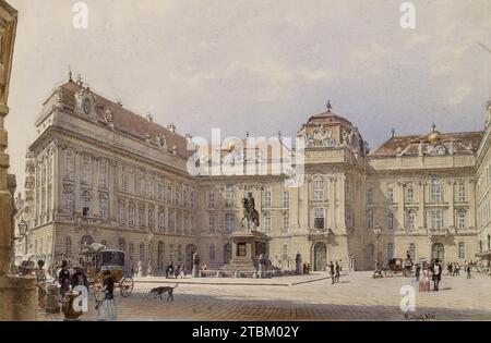 Façade de la Bibliothèque nationale, Vienne, 1840-1849. Banque D'Images
