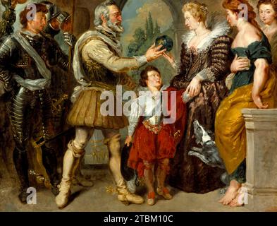 Henri IV conférant la régence à Marie de Médicis (d'après Rubens), avant 1834. Banque D'Images