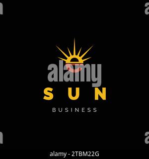 Lettre initiale E modèle de conception de logo Sun Icon Illustration de Vecteur