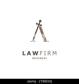 Lettre initiale A Sword Law Firm Icon logo modèle de conception Illustration de Vecteur