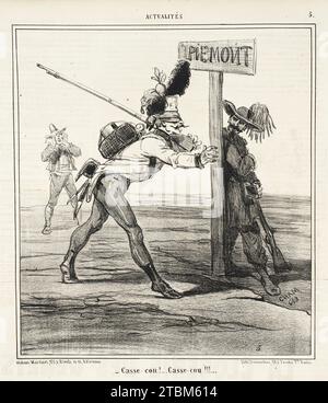 Casse-cou!...casse-cou!!!, 1859. De Actualites. Banque D'Images