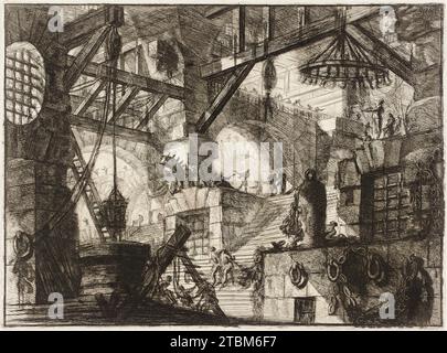 Le puits, 1761. De le Carceri d'invenzione, pl. XIII Banque D'Images